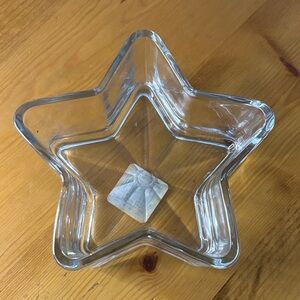 Libbey Clear Glass Star Candy Bowl